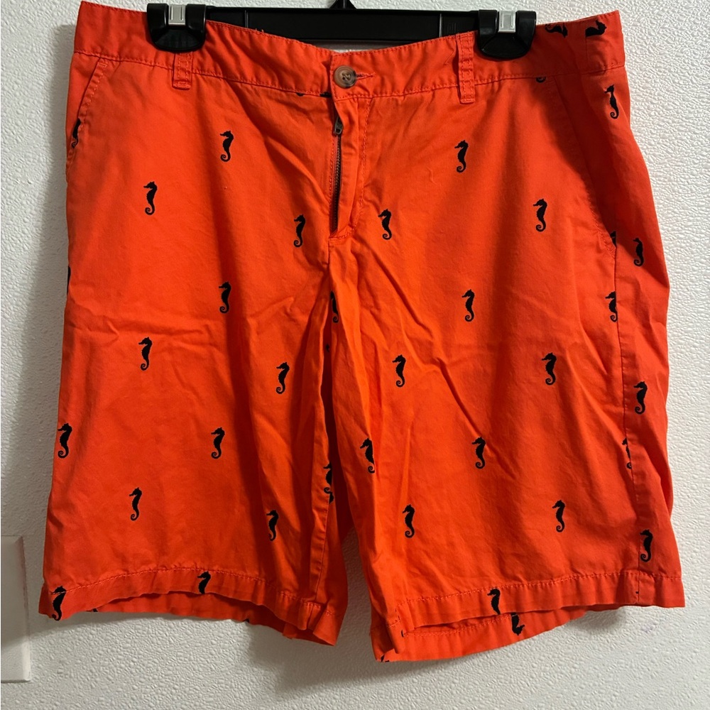 Merona Bright Orange Cotton Seahorse Shorts size 10